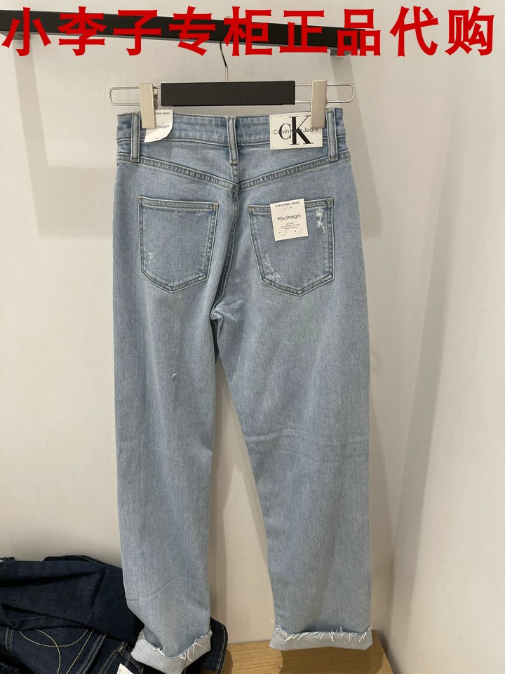 皇冠店铺CK Jeans国内秋冬新款专柜正品女士破洞牛仔裤J218845