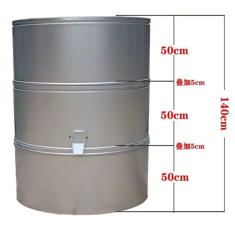 粮食囤储存仓家用铝皮粮仓大型储粮仓谷仓大米稻谷小麦铁皮储谷桶 - 图1