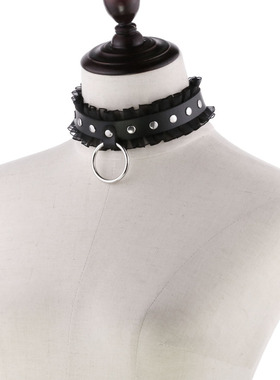 pu皮蕾丝花边项链情侣独特好看