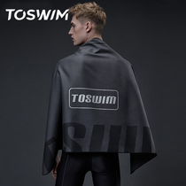 TOSWIM Tuo Wins Mens Water Suction Towels Swimming Bathrobe Beach Towels Spa Fitness Sports Fast Dry Speed Dry Bath Towels