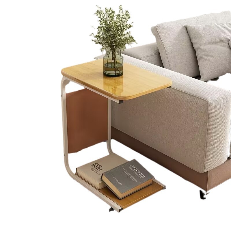 边桌小茶几可移动客厅沙发边几角几滑轮茶桌简约卧室床头边桌 - 图3