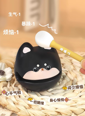 解压小木鱼桌面摆件办公敲打情绪稳定治愈生日三八妇女神节小礼物