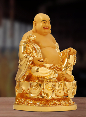 佛缘坊黄铜招财新中式佛堂摆件