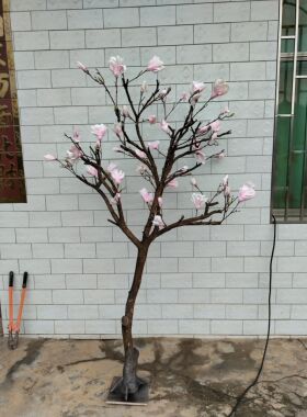 仿真梅花树大型植物客厅酒店装饰干树枝室内卧室假树盆景玉兰花枝
