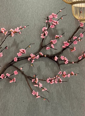 仿真梅花树红梅花腊梅树干树枝