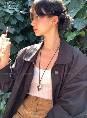 合金fever同款爱心项链长款女