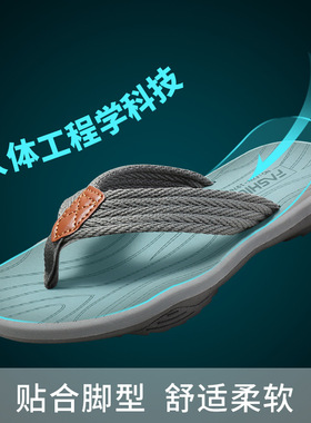 Men's flip flops, sandals beach clip on shoes沙滩夹脚鞋子
