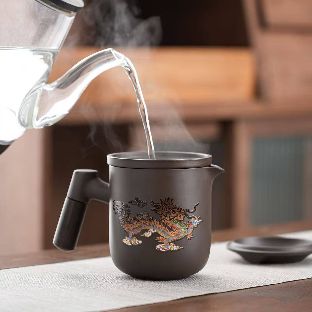 紫砂变色快客杯一壶四杯旅行茶具便携式包户外车载泡茶壶茶杯茶具,淘宝优惠券,粉丝福利购,淘宝优惠卷