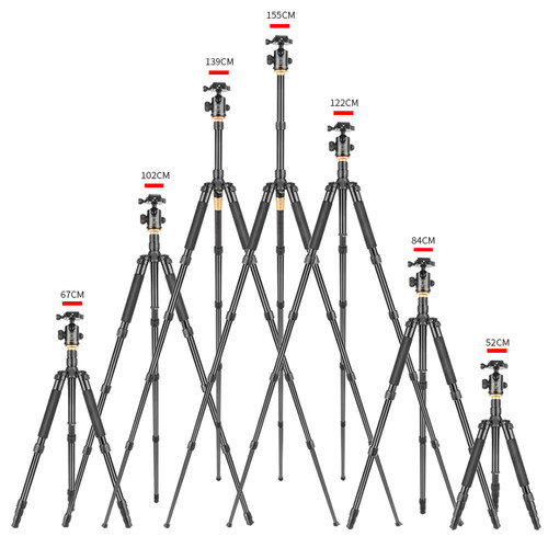 轻装时代Q666相机三脚架单反微单摄影摄像手机拍照视频稳定支架 户外短小型轻便携旅行折叠收纳三角架云台 - 图3