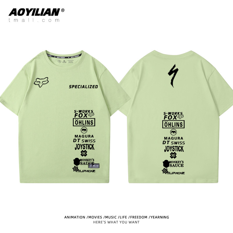 闪电山地土坡周边休闲纯棉圆领t恤 澳伊恋T恤