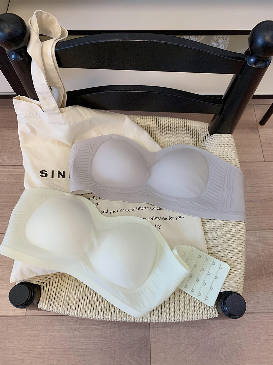 馨帮帮Bra 无痕抹胸无肩带内衣女果冻胶软支撑防滑聚拢收副乳文胸,淘宝优惠券,粉丝福利购,淘宝优惠卷