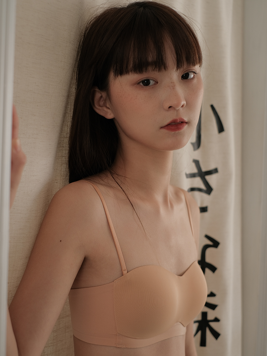 sinbounboun馨帮帮bra馨帮帮Bra 夏季薄款学生小胸无痕内衣女抹胸胸罩背心式无钢圈文胸1