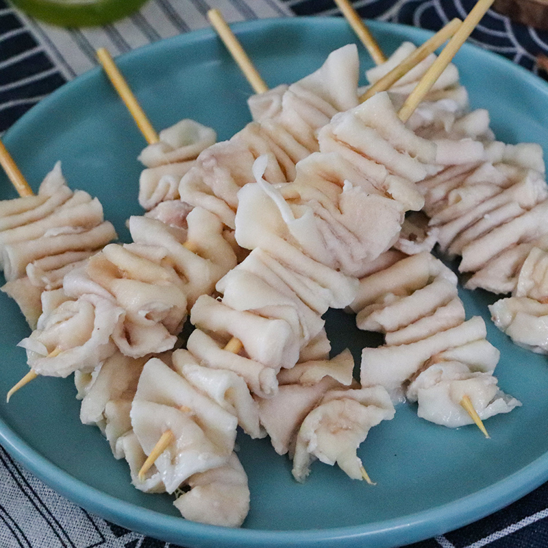 聿知味鸡皮串1kg鸡肉皮串脆皮肉串商用烧鸟摆摊烧烤串烤肉串烧-图0