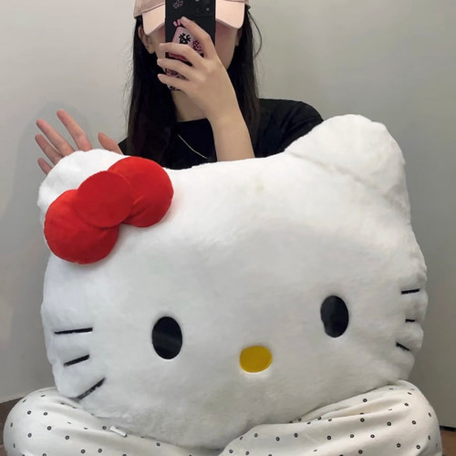 可爱kitty猫咪抱枕少女心毛绒玩偶沙发大靠垫床上靠枕生日礼物女 - 图3