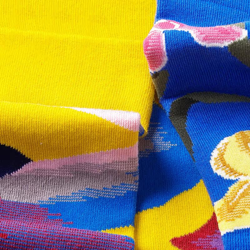 咖克女士新款花卉系列休闲中筒袜 咖克短袜/打底袜/丝袜/美腿袜