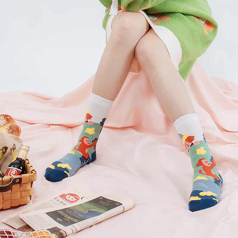 咖克男秋冬季环境系列ins潮中筒袜 咖克短袜/打底袜/丝袜/美腿袜