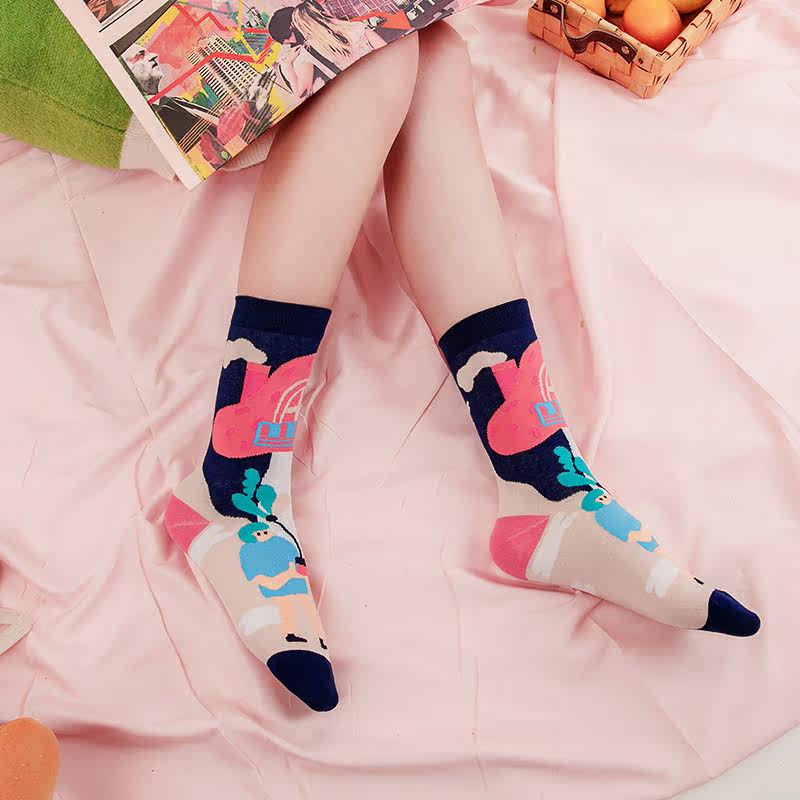 咖克男秋冬季环境系列ins潮中筒袜 咖克短袜/打底袜/丝袜/美腿袜