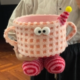 Монстр, милая плюшевая корзина для хранения, настольный детский аксессуар для волос, коробка для хранения