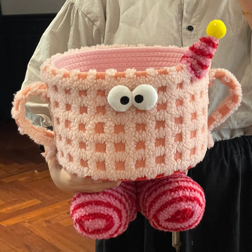 Монстр, милая плюшевая корзина для хранения, настольный детский аксессуар для волос, коробка для хранения