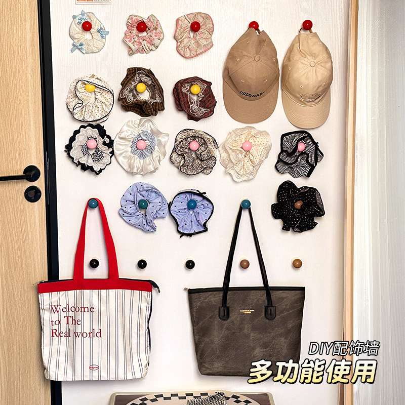 大肠发圈收纳神器挂钩壁挂方巾头花装饰墙皮筋发绳发饰上墙展示架,淘宝优惠券,粉丝福利购,淘宝优惠卷