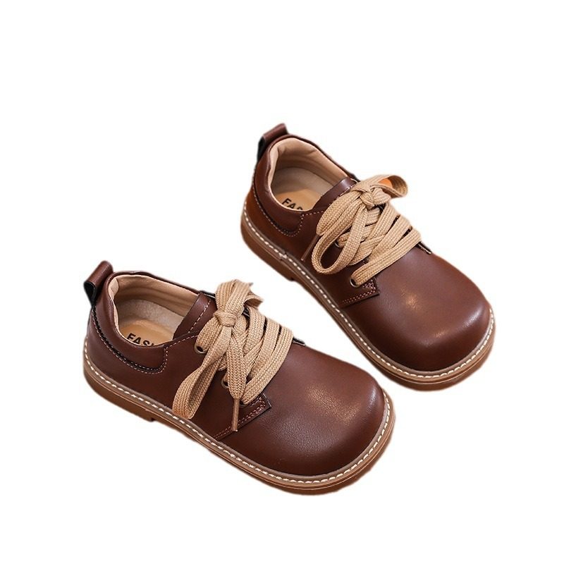 女童小皮鞋2025新款软底黑色英伦风儿童男童真皮宝宝复古休闲单鞋,淘宝优惠券,粉丝福利购,淘宝优惠卷