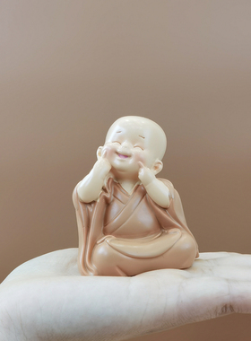 三不小和尚摆件弥勒佛