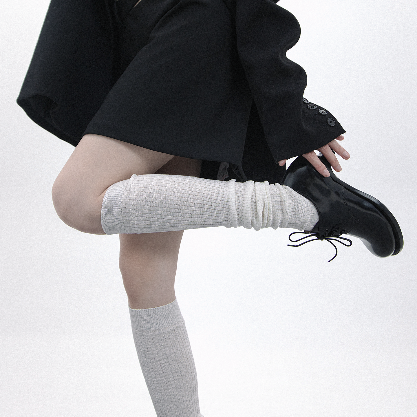 SS2L夏秋miu场纯色双针亮丝流光小腿袜薄款过膝长筒袜子堆堆袜女,淘宝优惠券,粉丝福利购,淘宝优惠卷