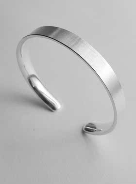 s999女款磨砂拉丝哑光极简约足银