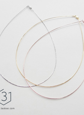 纯银项圈意大利方形百搭锁骨链