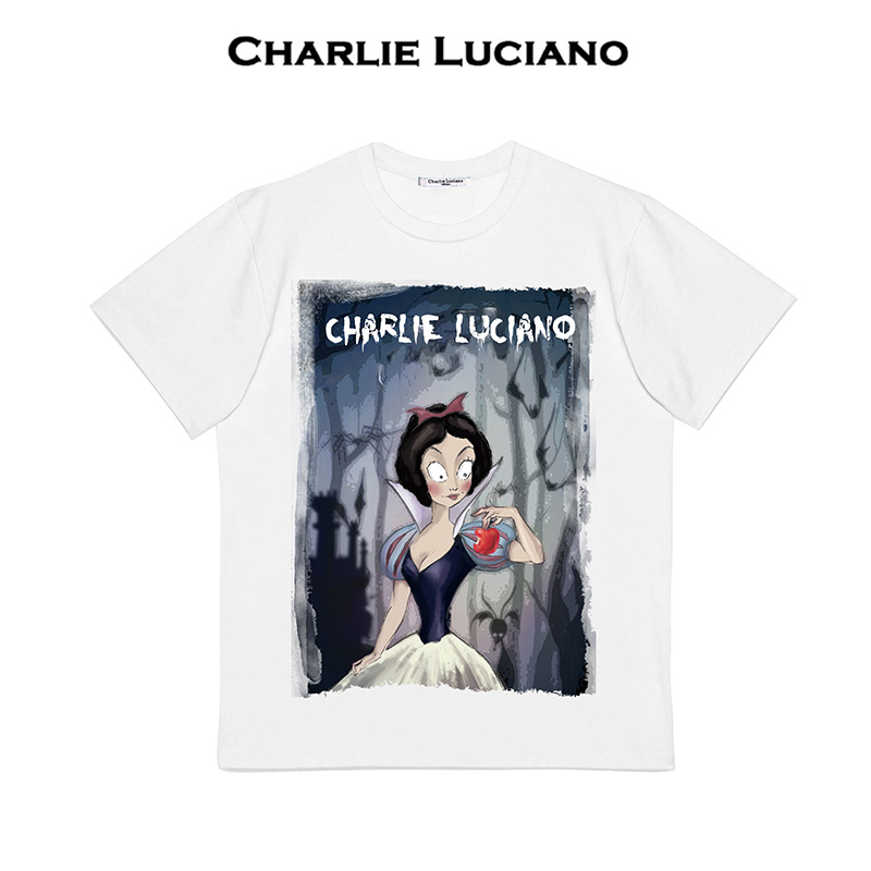 【官方直发】Charlie Luciano白雪公主T恤夏季CL白雪公主插画短袖-图2