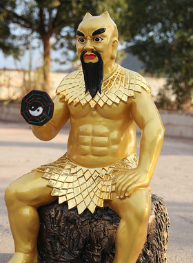 88cm盘古大神人祖爷树脂佛像摆件