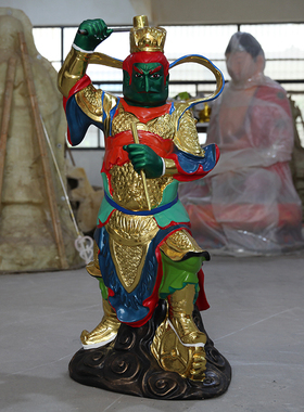 供奉寺庙树脂佛像1米1高雷震子七彩雷公电母神像大型寺庙雷神