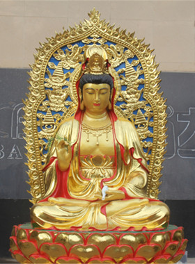 树脂带背光观世音菩萨佛像