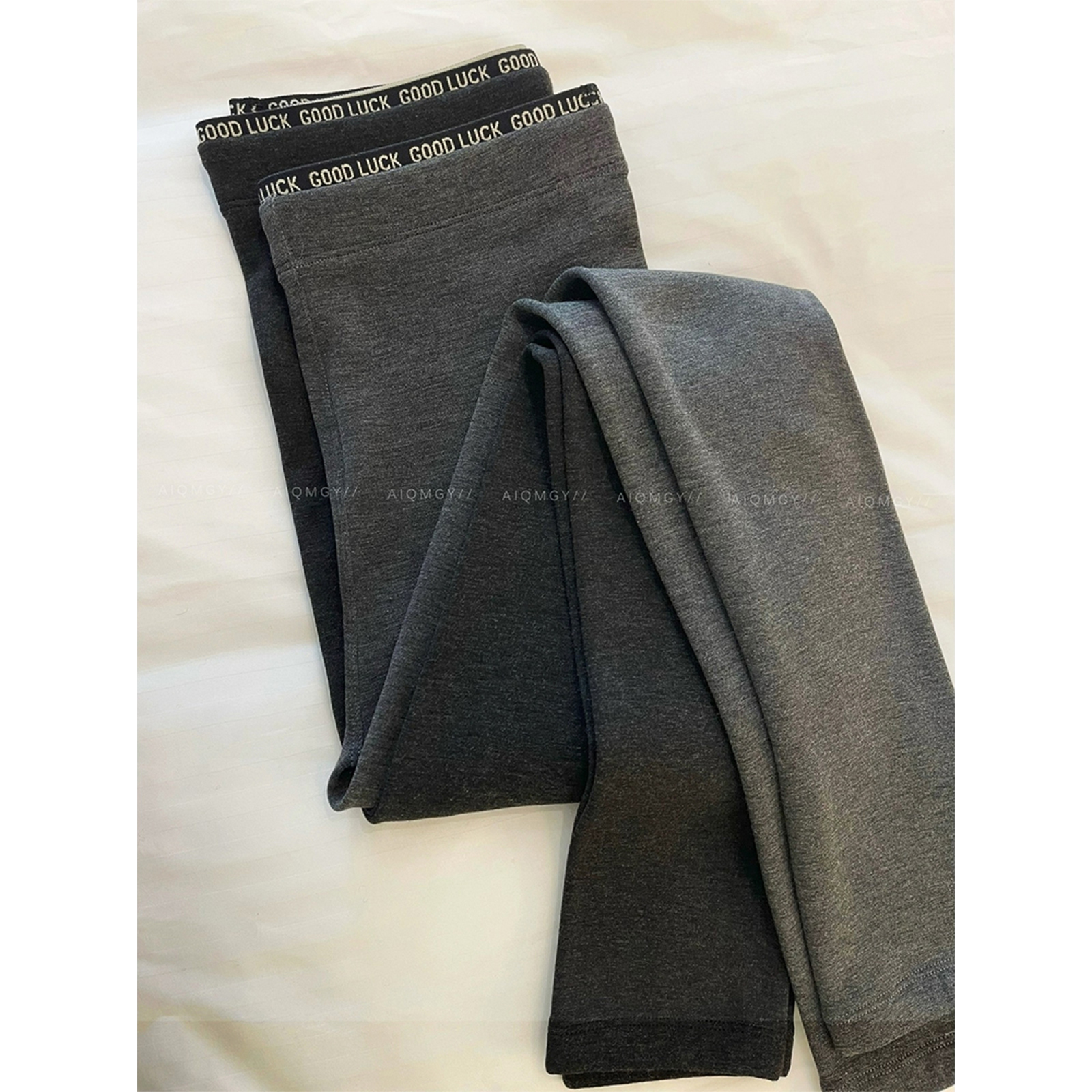 爱情魔鬼鱼 黑色松紧腰外穿打底裤女2025年秋冬新款九分裤小黑裤 - 图1