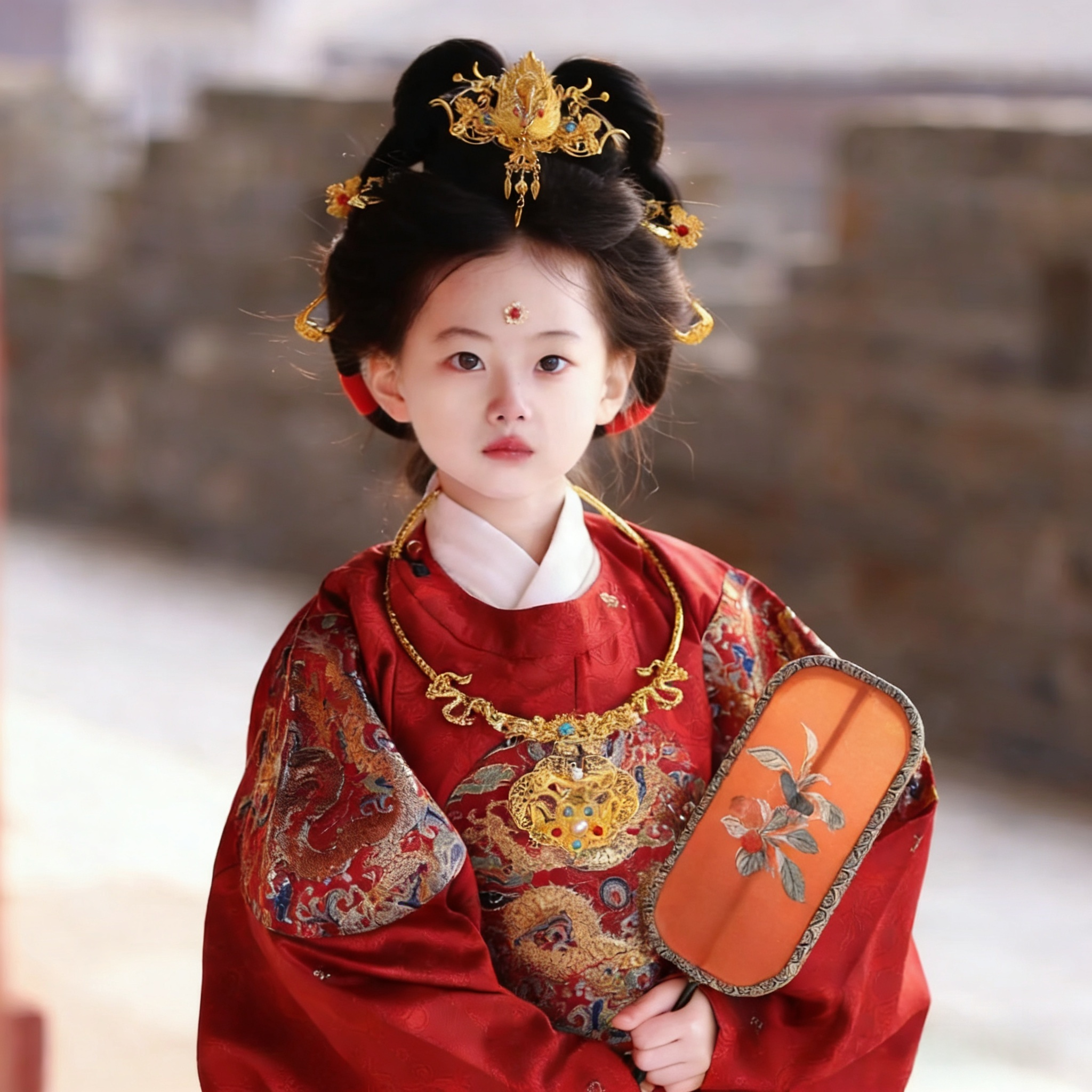 儿童汉服女童红色圆领袍明制中国风喜庆古装男童龙袍刺绣明朝汉服,淘宝优惠券,粉丝福利购,淘宝优惠卷