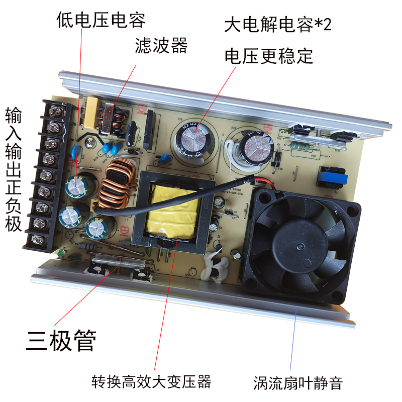 led防雨水开关电源12v24v36v5v发光字招牌静音直流60w120w300工程 - 图2