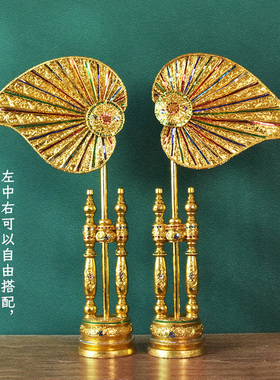 菩提扇实木吸财东南亚