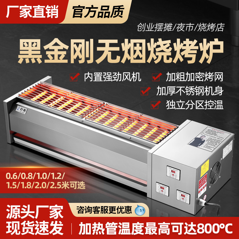 电烤炉黑金刚电烧烤炉商用无烟大型电热烤生蚝羊肉串烤肉路多功能,淘宝优惠券,粉丝福利购,淘宝优惠卷