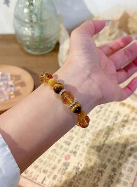 原创暴富纯天然黄塔晶手