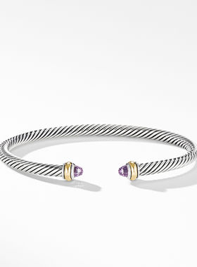 开口手镯欧美镶嵌纯银手镯