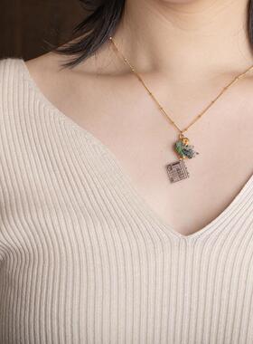 PalnartPoc筑巢匠人牡丹鹦鹉项链