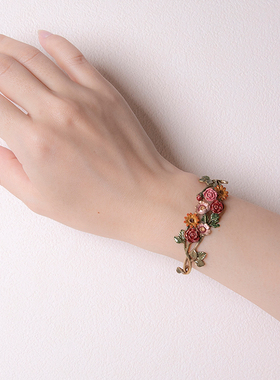 Palnartpoc春季花环花园手镯