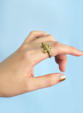 Palnartpoc原创夸张鬣蜥戒指