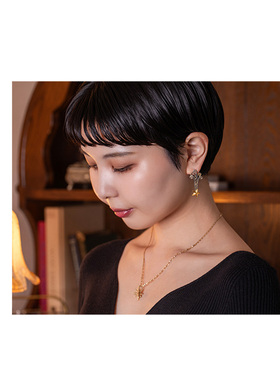 Palnartpoc黄铜女金星项链