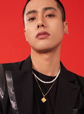 abyb设计感休闲潮流双层叠戴项链