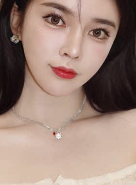 买手店冷淡风设计感双层水晶项链