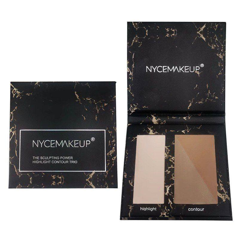 NyceMakeup修容粉立体鼻侧影哑光提亮阴影侧脸高光修容刷子一体盘,淘宝优惠券,粉丝福利购,淘宝优惠卷