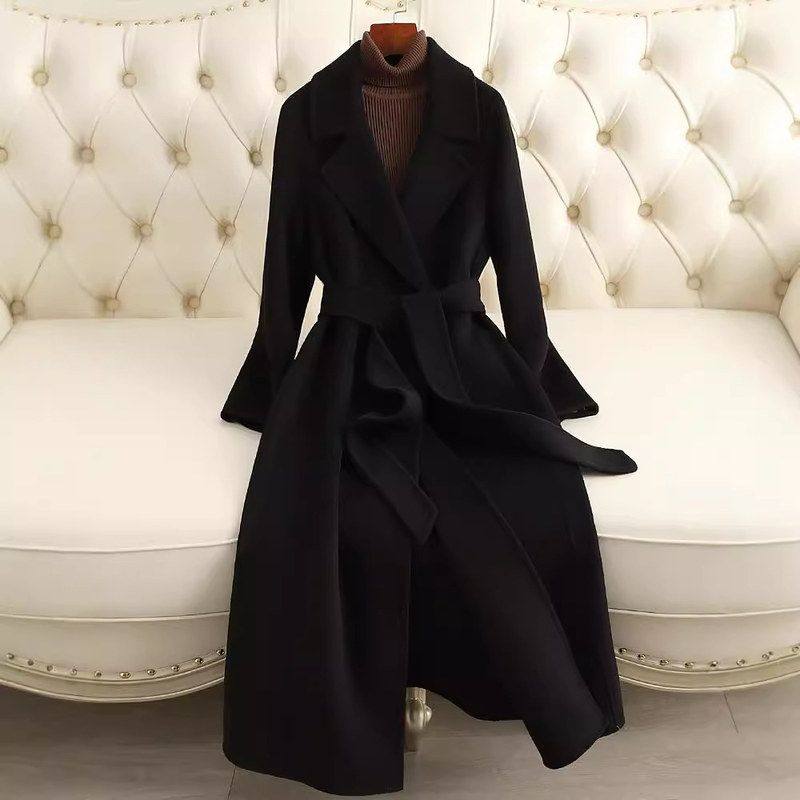 双面羊绒大衣女中长款2025年秋冬新款过膝修身显瘦正肩羊毛呢外套,淘宝优惠券,粉丝福利购,淘宝优惠卷