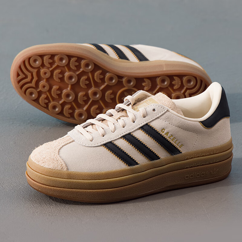 阿迪达斯三叶草女鞋GAZELLE BOLD W复古休闲鞋轻便低帮板鞋JS3892 - 图2