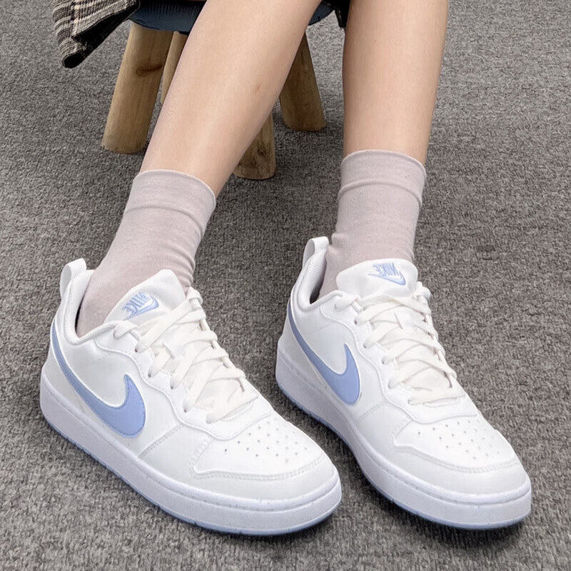 耐克板鞋女COURT BOROUGH LOW RECRAFT经典运动休闲鞋 DV5456-103 - 图0